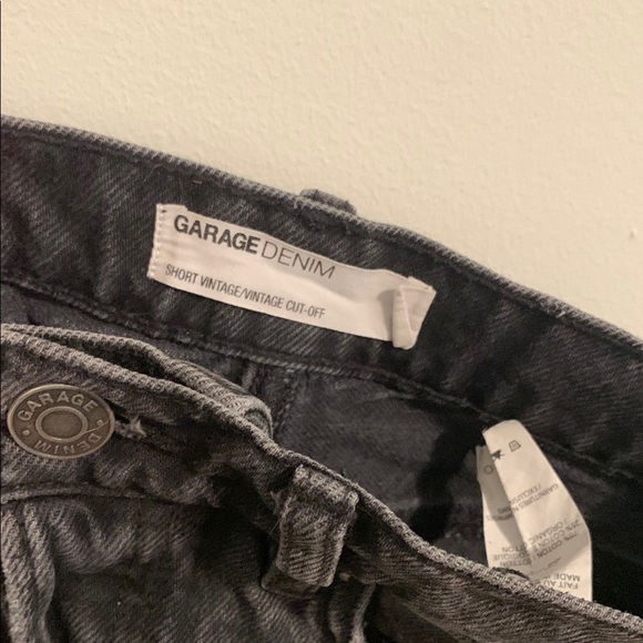 Garage Black Distressed Jean Shorts - Picture 2 of 4